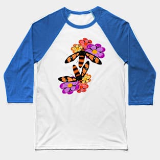 Moths and Flowers Baseball T-Shirt